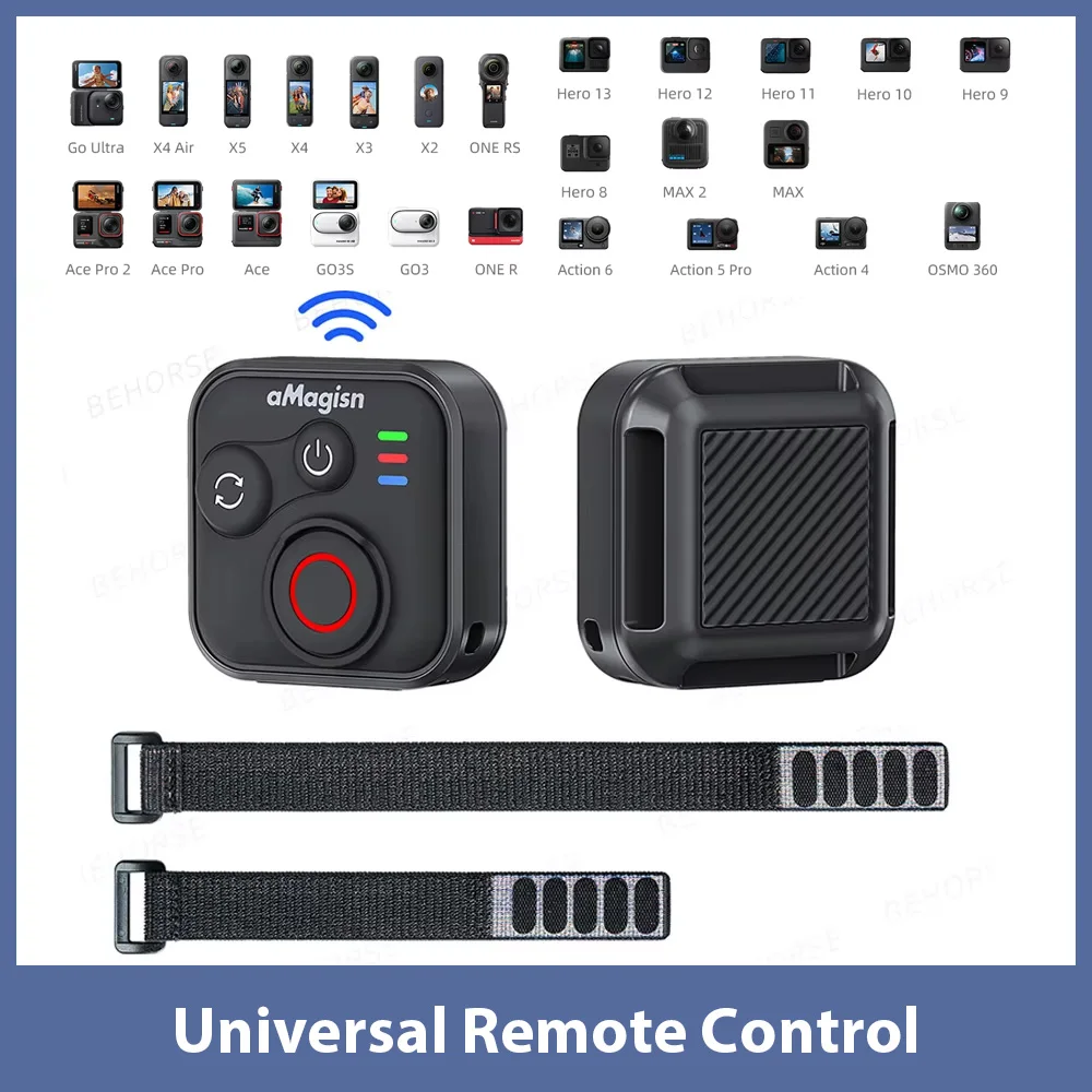 Wireless Bluetooth Remote Controller for Insta360 Go Ultra/X5/X4/X3/Ace/Ace Pro/Ace Pro 2/Osmo 360/Action 6/5 Pro/4/Hero 13/12