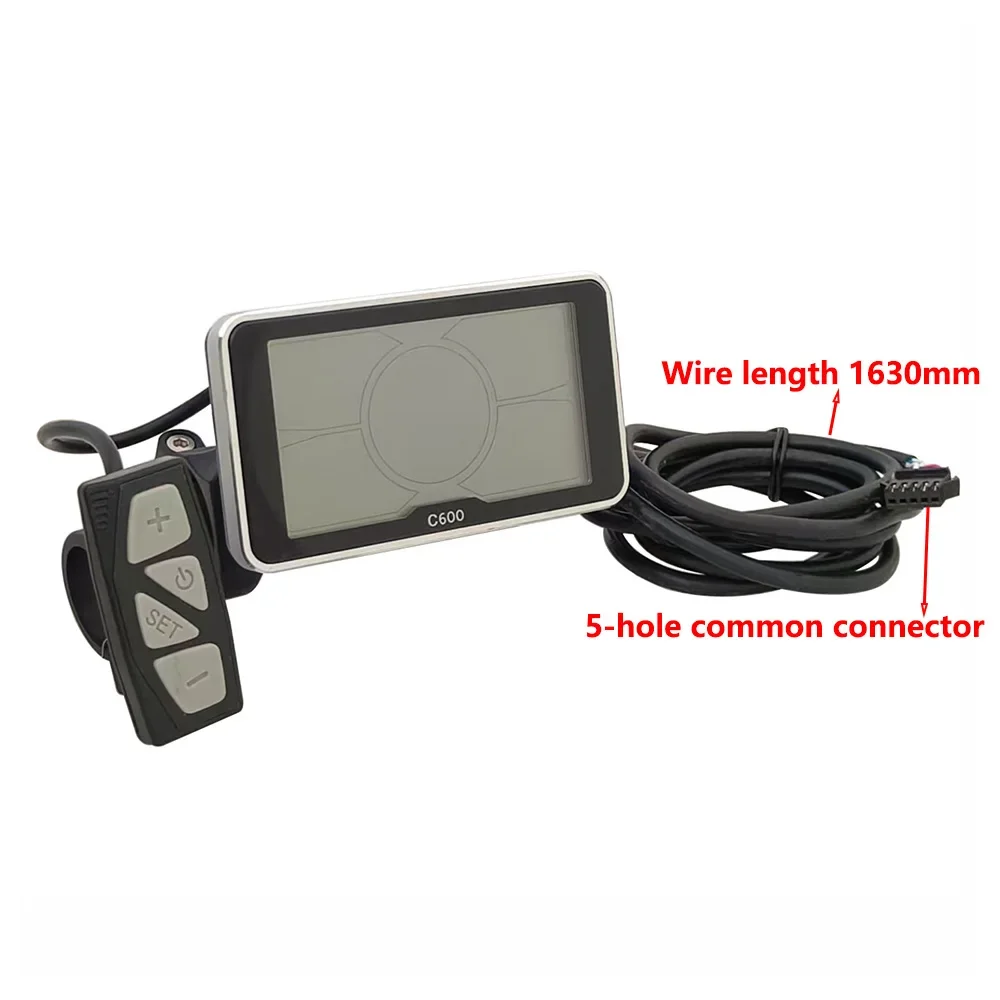 

Nulkomma Electric Bike Display C600 36V/48V 5Hole Speed Control Panel Conversion Kit for Ebike MTB Fat Bike Accessories