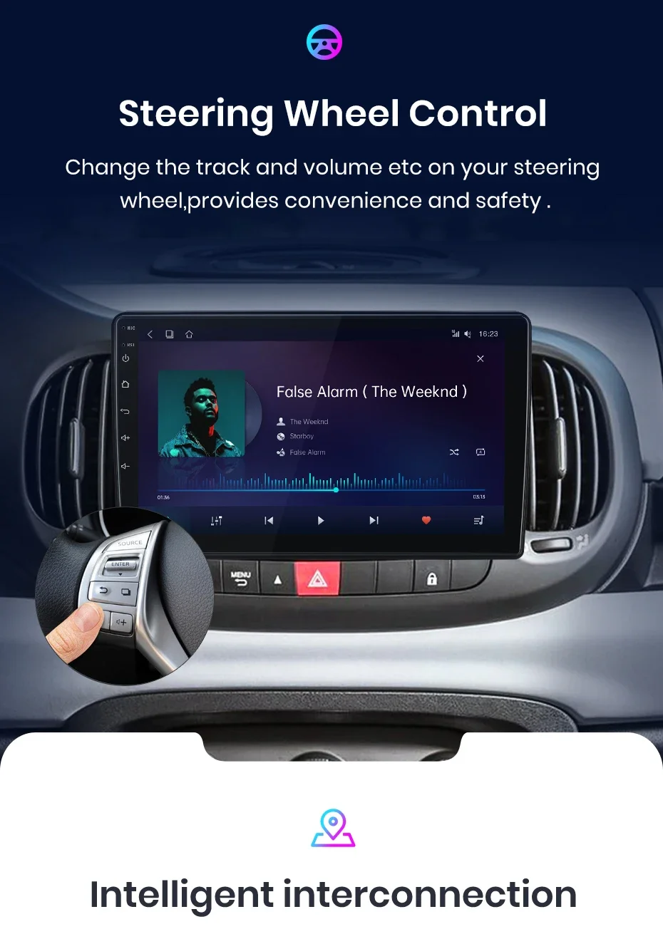 Junsun drahtloses Carplay Android Autoradio für Fiat 500l 2013-2017 Auto intelligente Systeme rds bt dsp 2 din Autoradio – Detail 13