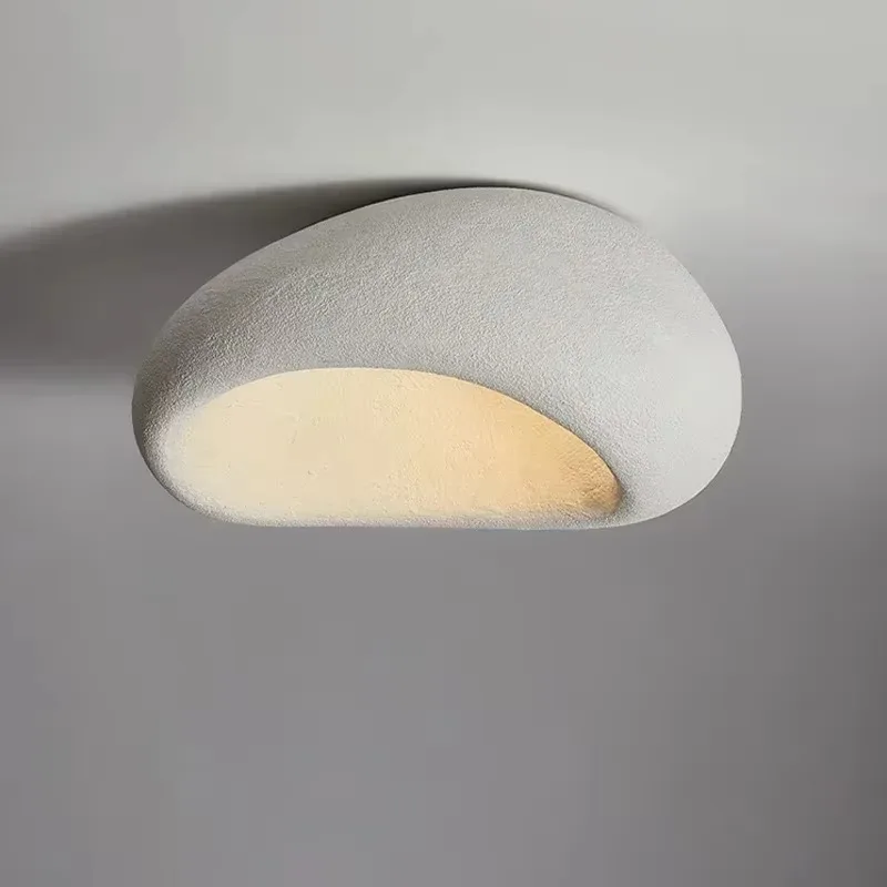 

Nordic Minimalist Wabi Sabi LED Ceiling Lamp Affordable Luxury Cream Style Chandelier for Living Room Bedroom Decor E27 Fixture
