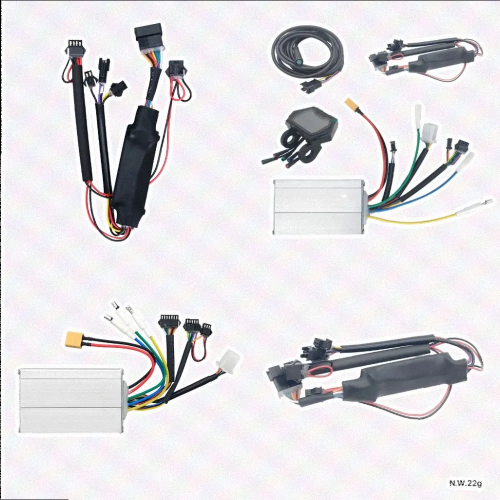 Black Electric Scooter Kit Waterproof Instrument Panels Kit Electric Scooter Aluminum Alloy Build ABS Plastic Frame