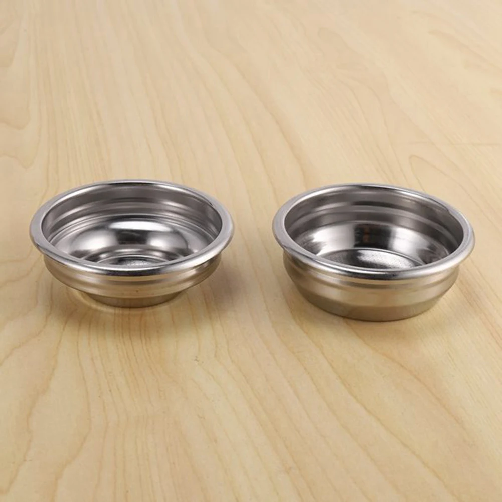 A14G-58MM فلتر قهوة اسبريسو احترافي من الفولاذ المقاوم للصدأ بدون قاع مع سلة فلتر أكواب واحدة ومزدوجة