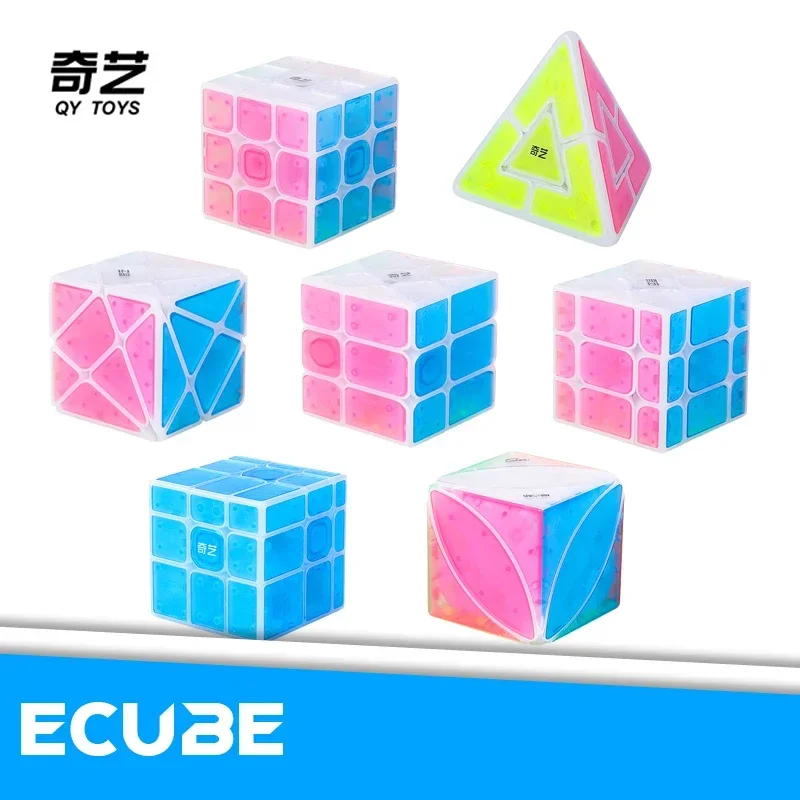 [ECube] QiYi Ice Amber Series Best Selling Windmill Fisher Axis Mirror 3x3x3 Stickerless Black Gift Puzzle