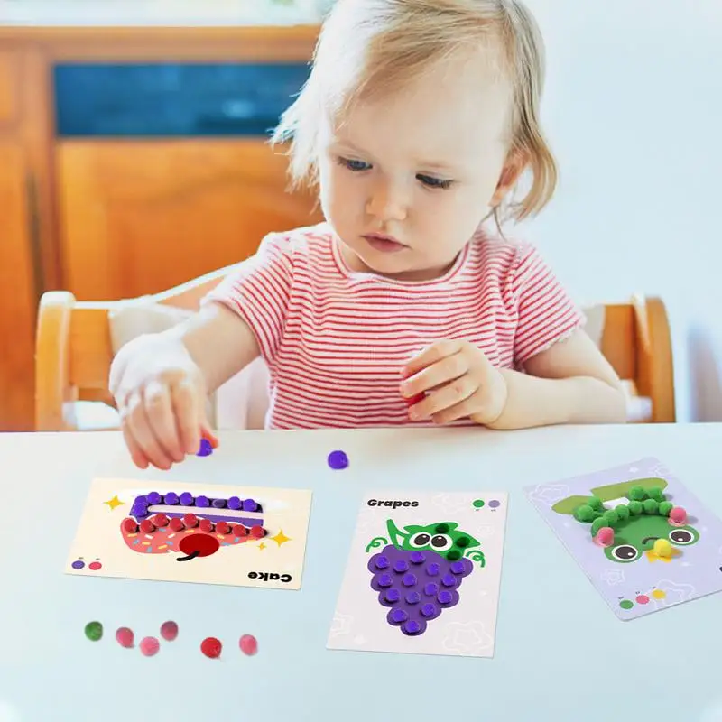 Pom Poms Craft Kit Interactive Kindergarten Pom Pom Art Kit Enhance Fine Motor Skills Preschool Learning Activities For Study