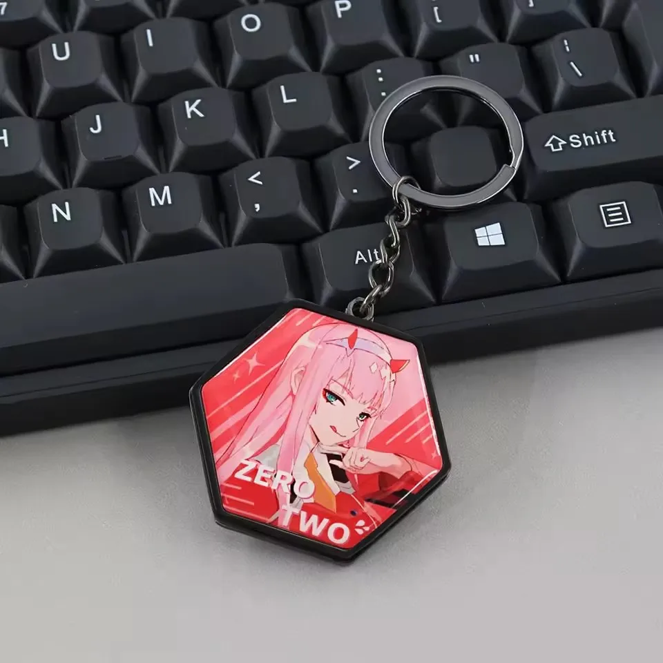 حبيبي في فرانكس 002 صفر اثنان llavero espejo magnetetico de doble cara Chica de anime llavero de demonio colgante espejos de #1