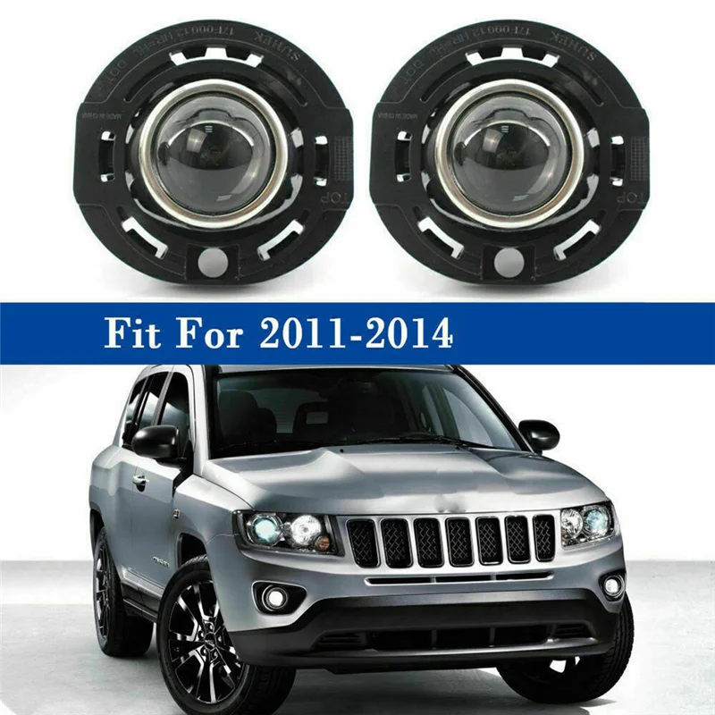 

Latest 1Pair 68140324AA CH2592148 Left & Right Front Fog Light Lamps With Bulb For Jeep Compass 2011-2017 For Chrysler 200 300