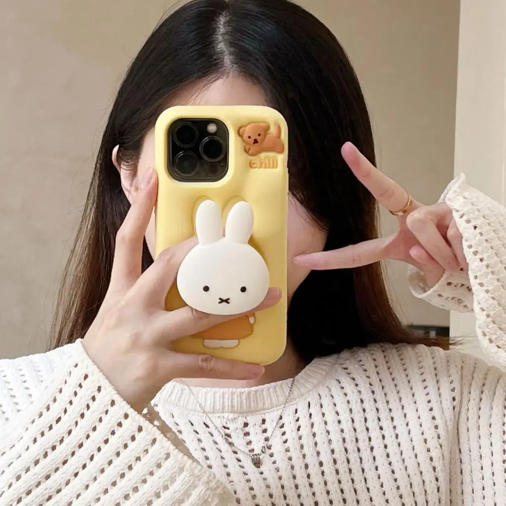 Miffy Rabbit Cute Phone Case Rabbit Silicone Phone Case Is Suitable for Iphone16 15 14 13Promax Serie with High Appearance Level