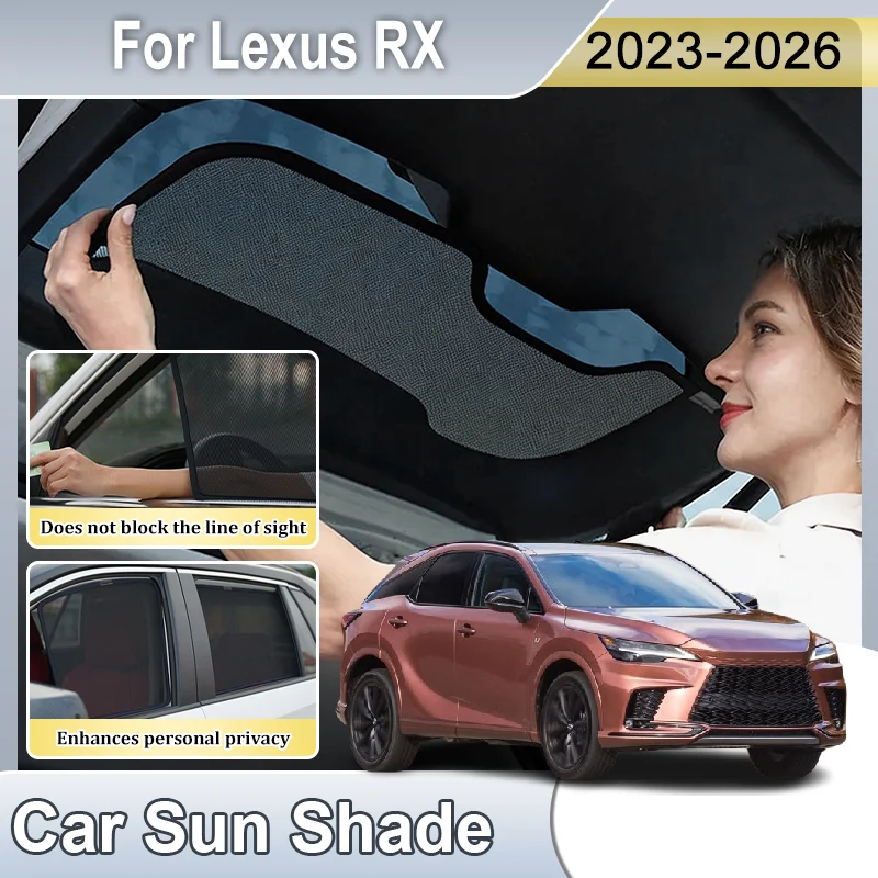 Car Mesh Shades For Lexus RX 350 Toyota Harrier 2023 2024 2025 2026 Sunscreen Privacy Curtain Windshield Covers Magnetic Tools