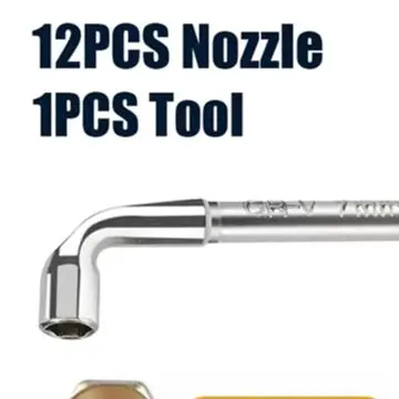 5-burner Adapter Set Brass Orifice Kit 0.7*0.8CM for m6*0.75 Brass Nozzle Kit Replacement Jet Set Precision Nozzle Sizes