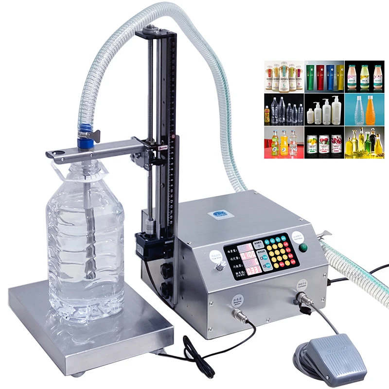 Automatic Weighing Single Head Quantitative Filling Machine Beer Beverage Oil Bottle Filler Digital Control Panel for Bottles