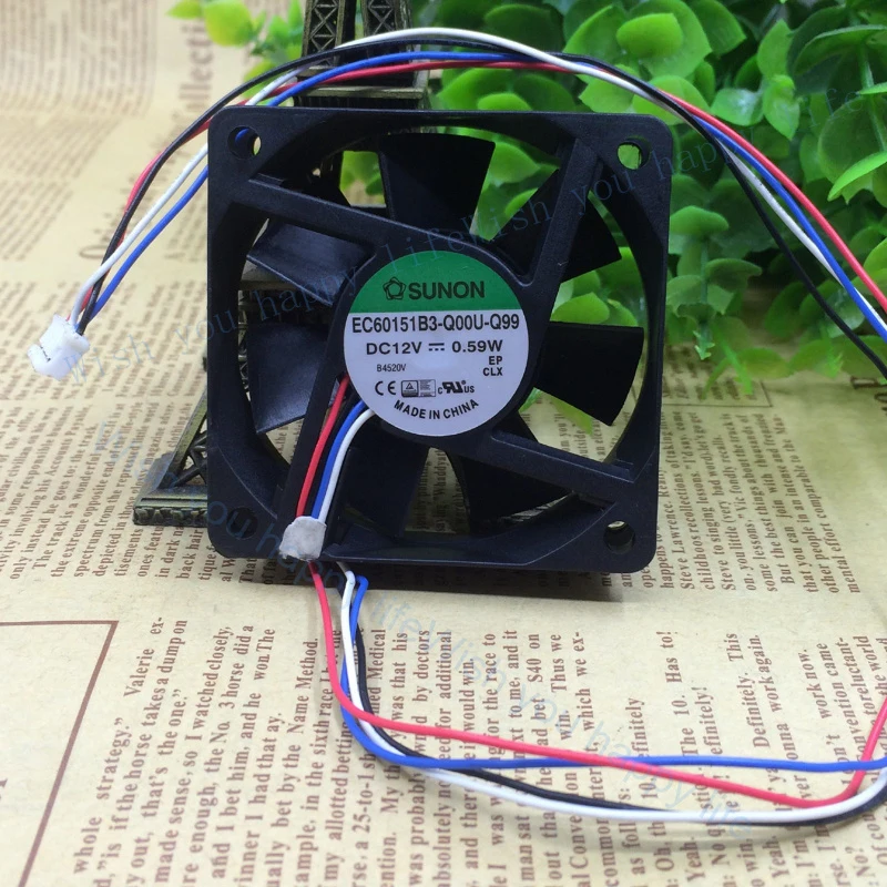 

Новый вентилятор охлаждения Sunon EC60151B3-Q00U-Q99 12V 0.59W 6015, 4-проводной, осевой, 1 шт. # QW