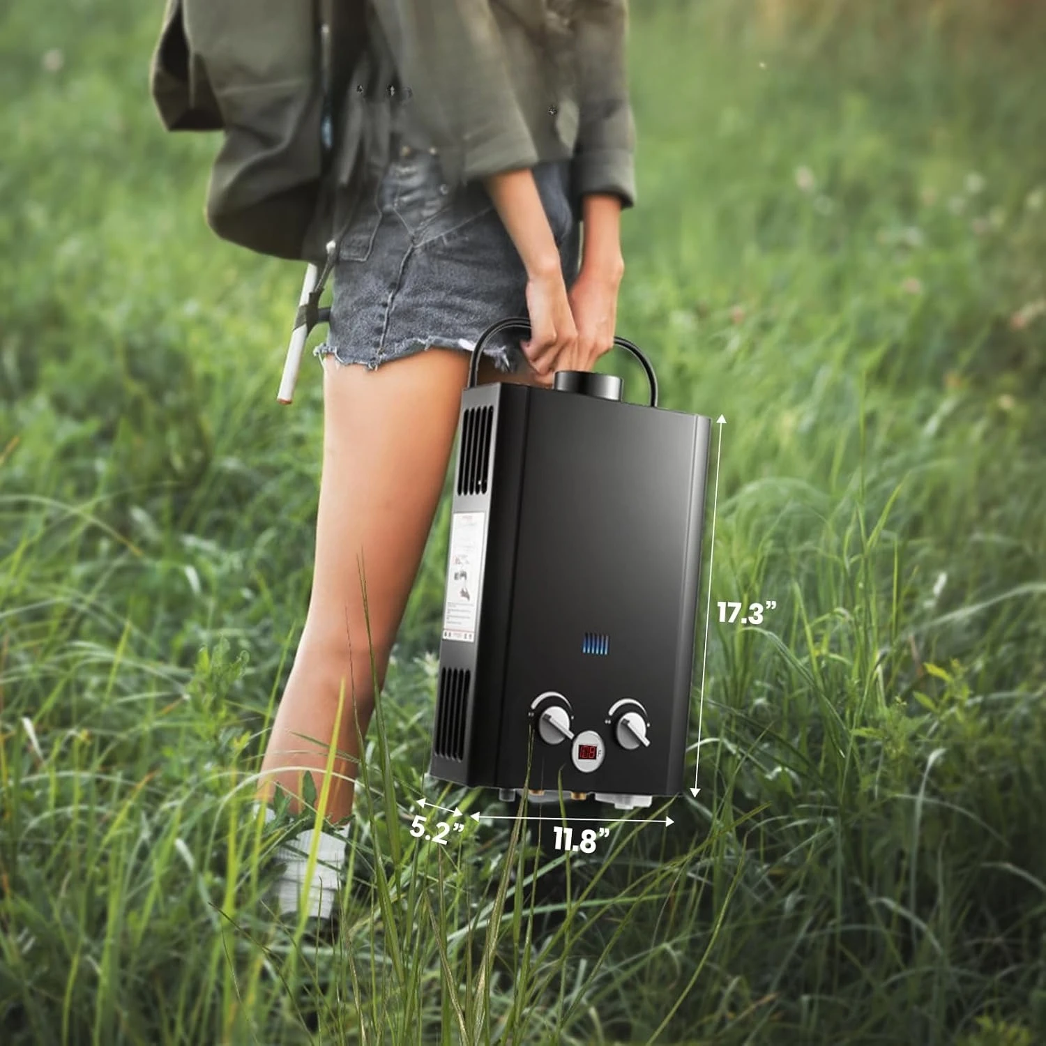 Портативный газовый водонагреватель, мгновенный пропановый нагреватель, защита от перегрева, простота установки