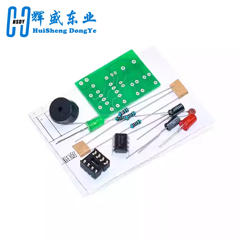 NE555 Astable Multivibrator Kit NE555P Non-stable Circuit Dual Flash Light Electronic DIY Teaching and Training