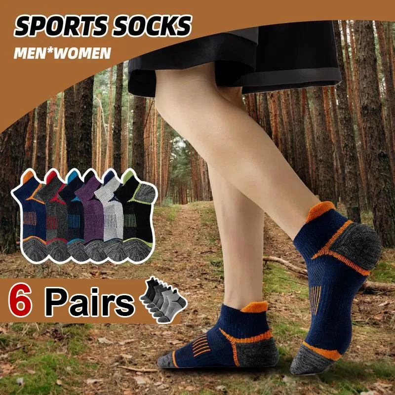 

6 Pairs Neutral Running Fitness Socks Fashionable Stripes Soft Comfortable Breathable Sweat Absorbing All Season Casual Socks