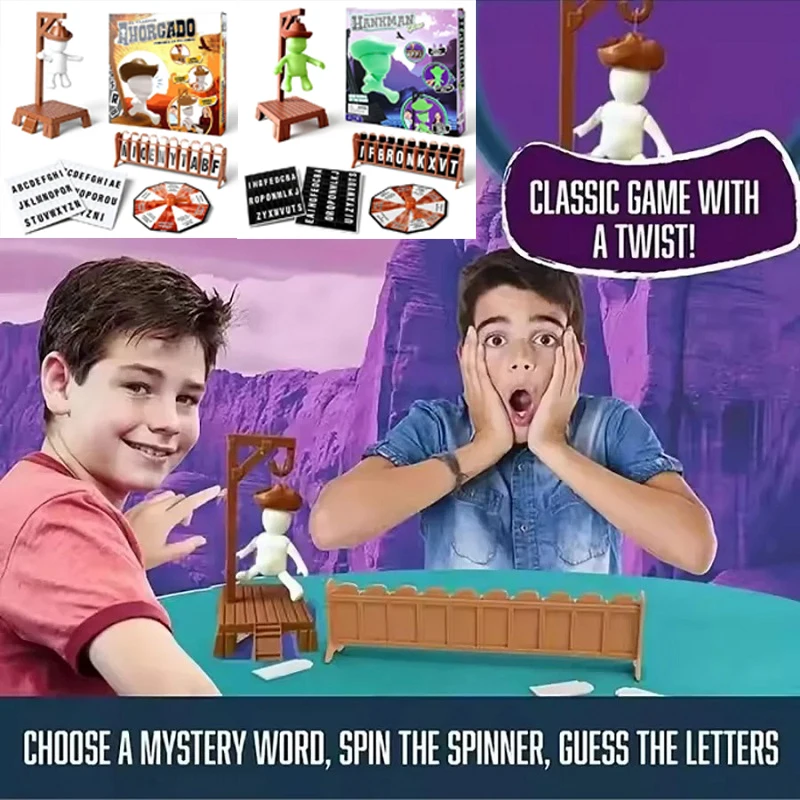 interesting Funny Magnetic  Word Game 2-person Challenge Game\ Magnetic Hanger Mystery@ Family Gathering Game Toy#% Christmas