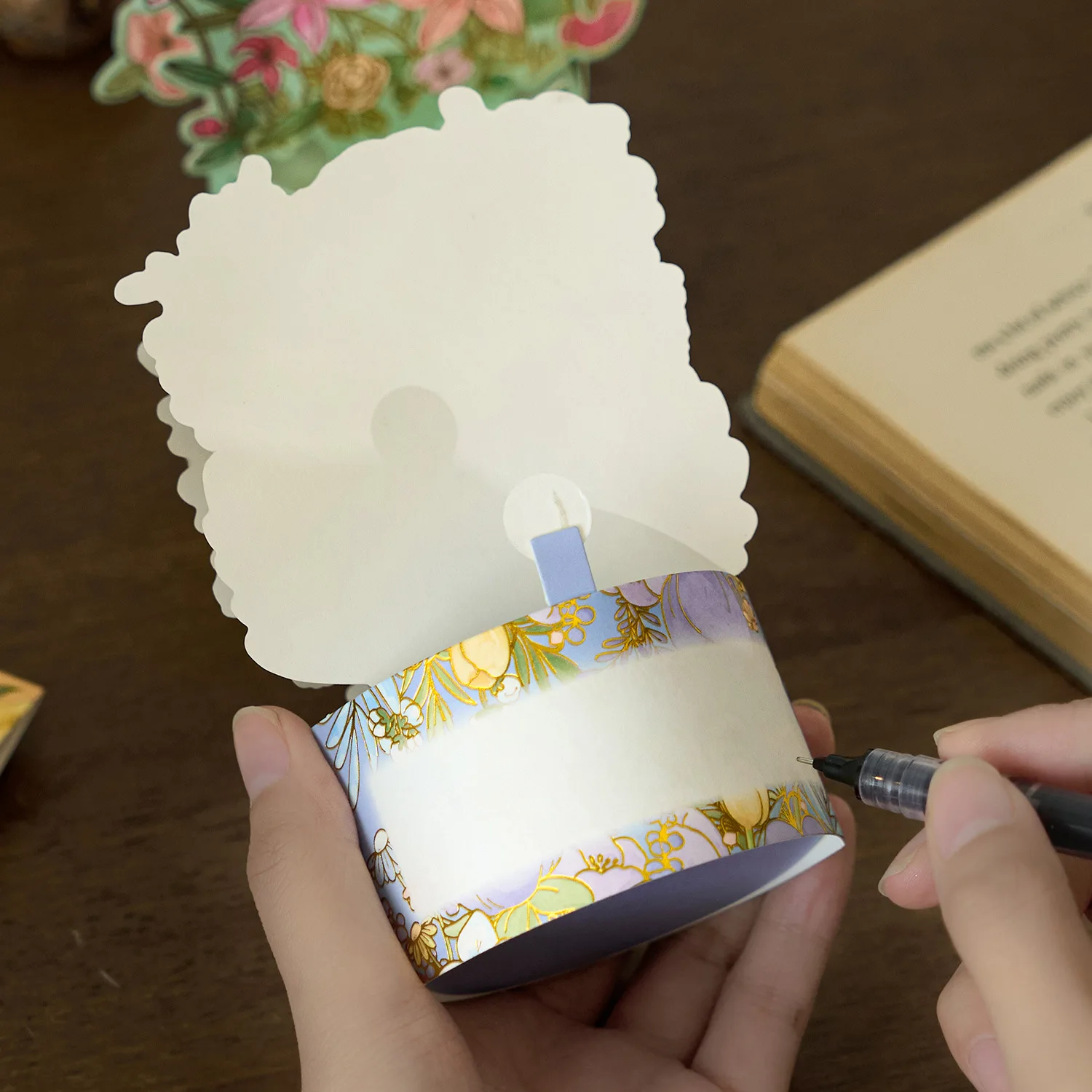3D Pop UP Flower Greeting Cards Birthday Invitation Card Handmade Butterfly Thank You Postcard Wife Mom Girlfriend Teacher Gifts view 4