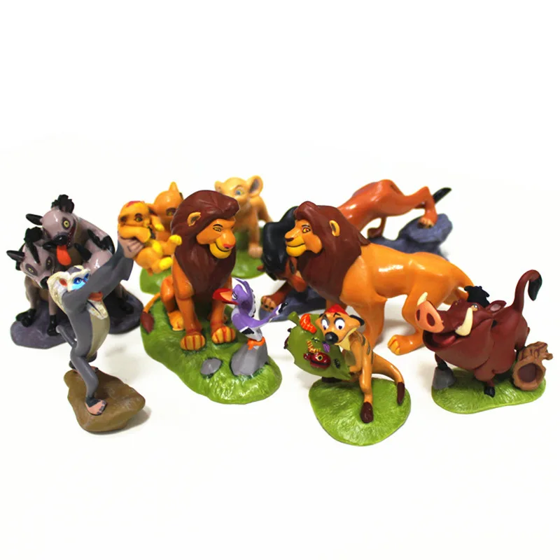 9/12Pcs Cute Disney Cartoon Anime The Lion King Figures Kion Simba Bunga Beshte Fuli Ono PVC Action Model Children Gift Toy Doll