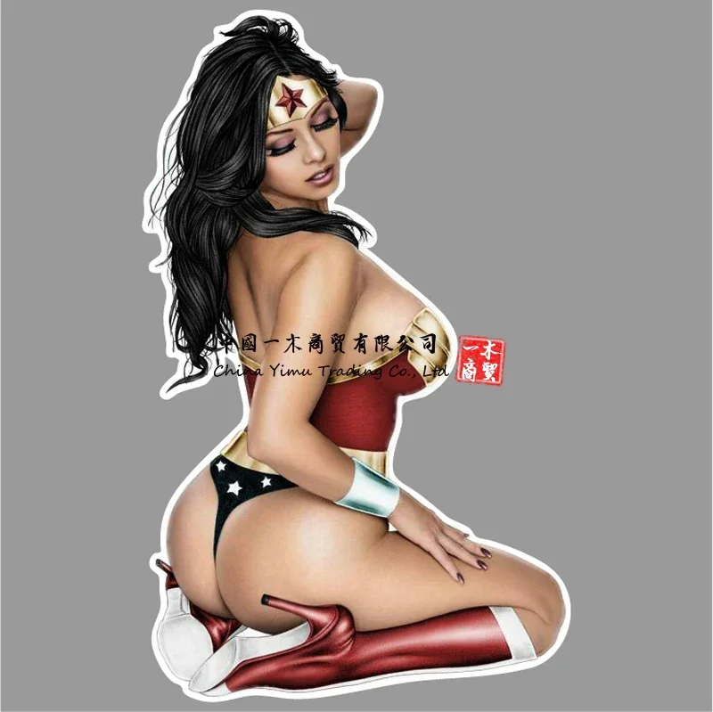 Naked Woman Superhero Ver Up Girl Decal Fashion Sticker Suitable For Suvs Rv 4x4 Moto