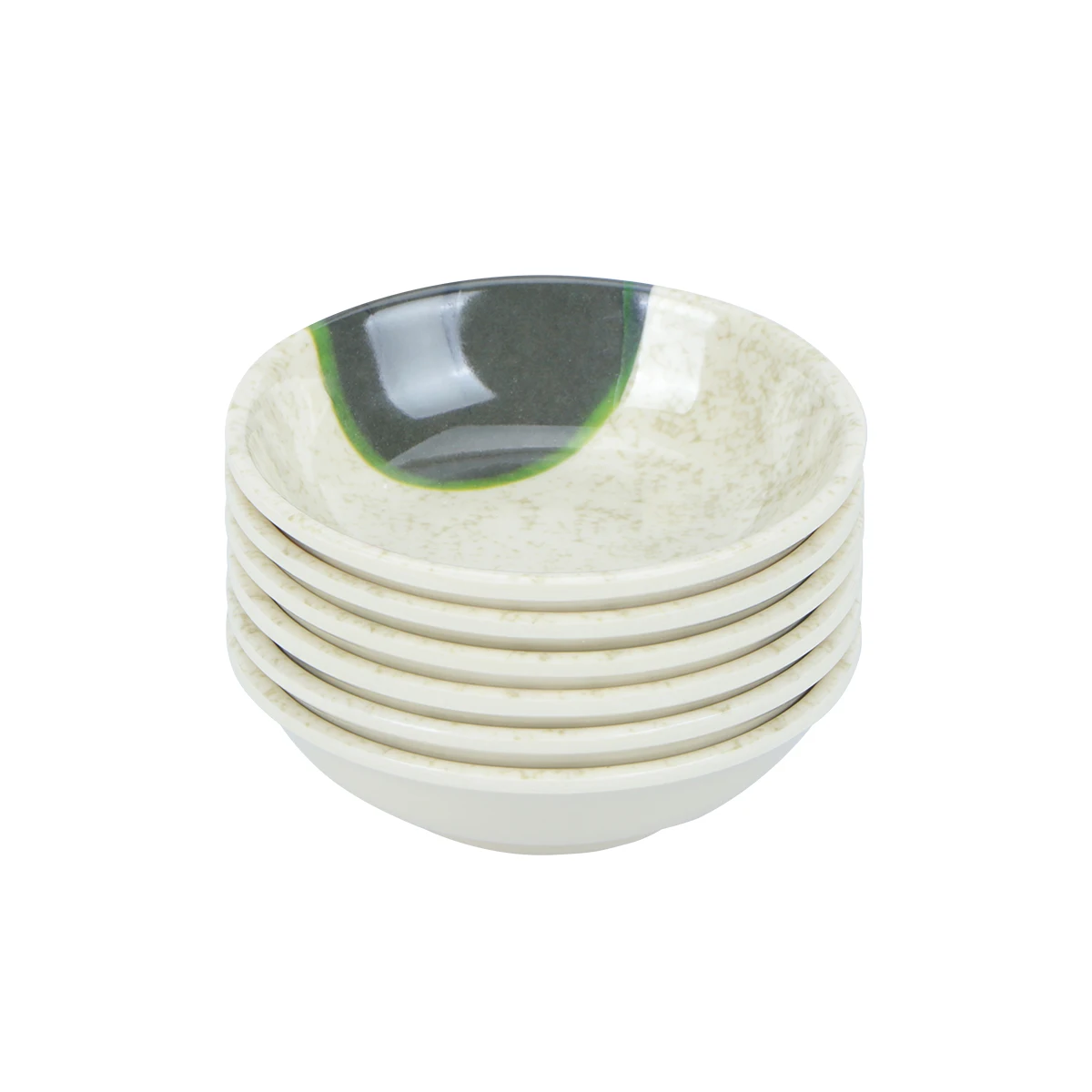 

6pcs Sauce Plates Reusable Condiment Containers Dipping Dishes Stain Resistant Elegant Design For Restaurant Home