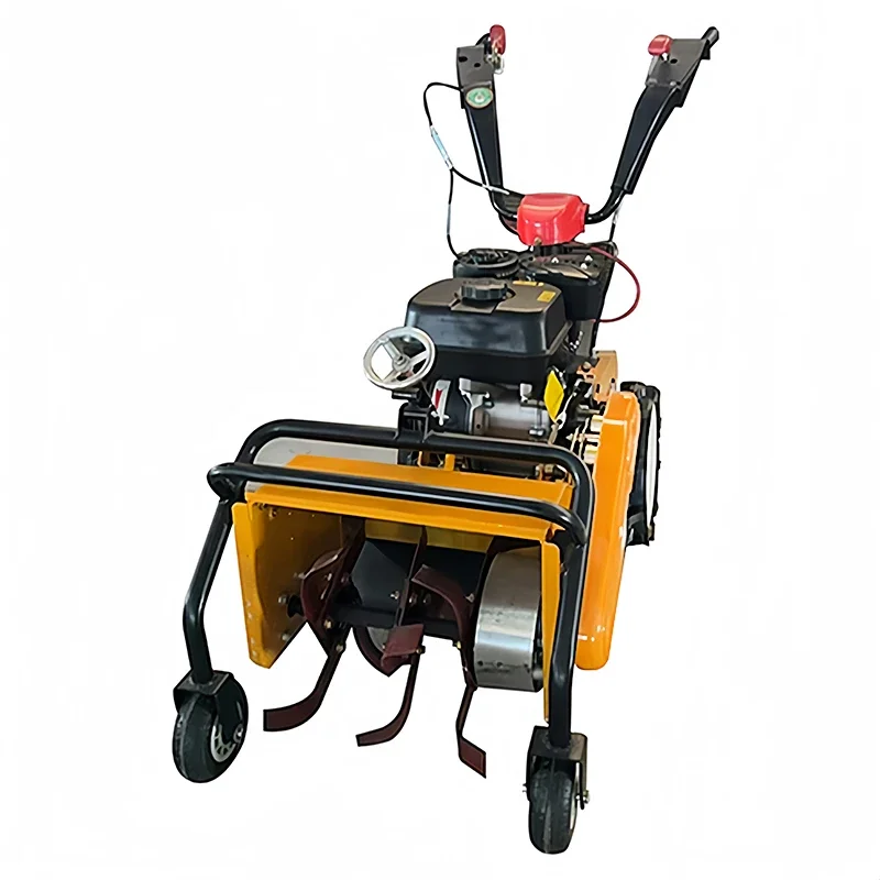 Twin shaft 12 knife 4 wheel drive gasoline lawn mower rotary tiller/garden tiller rake lawn mower farm