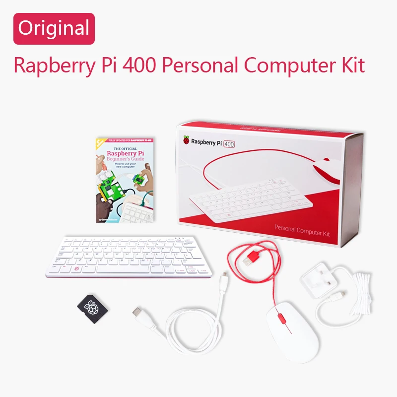 Raspberry Pi 400 Personal Computer or Kit 4GB RAM Quad-core 64-bit Processor Supports WiFi Dual-display Output For 4K