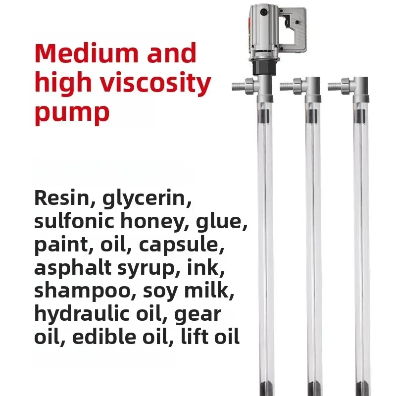 Durable High temperature resistant portable electric oil pump 220v diesel fuel dispenser High viscosity chemical anti-corrosion view 3
