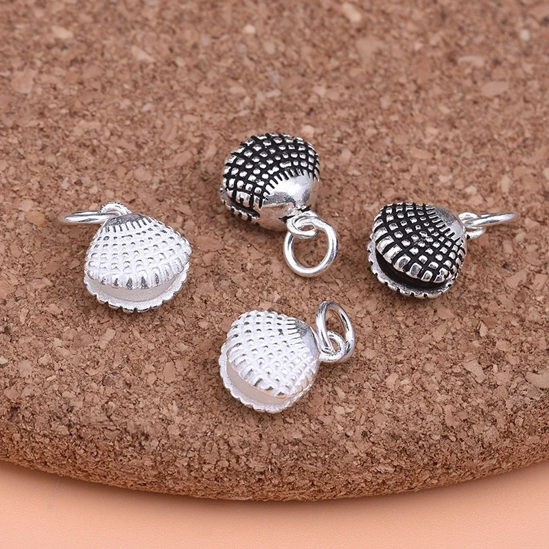 925 Sterling Silver Bracelet necklace Shell Pendant  for  DIY Jewelry Making Making Handmade Beading charms Fittings