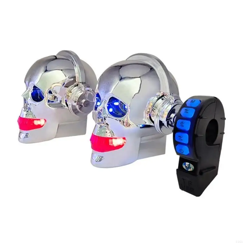 

Radio System Motorcycle Speaker Skull Subwoofer Bluetooth-compatible MP3 Player