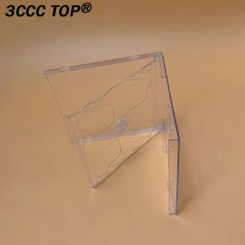1PCS Square Transparent CD Box Empty CD Case PP Plastic Milky Transparent CD Case CD Case Capacity 2 Discs 16A