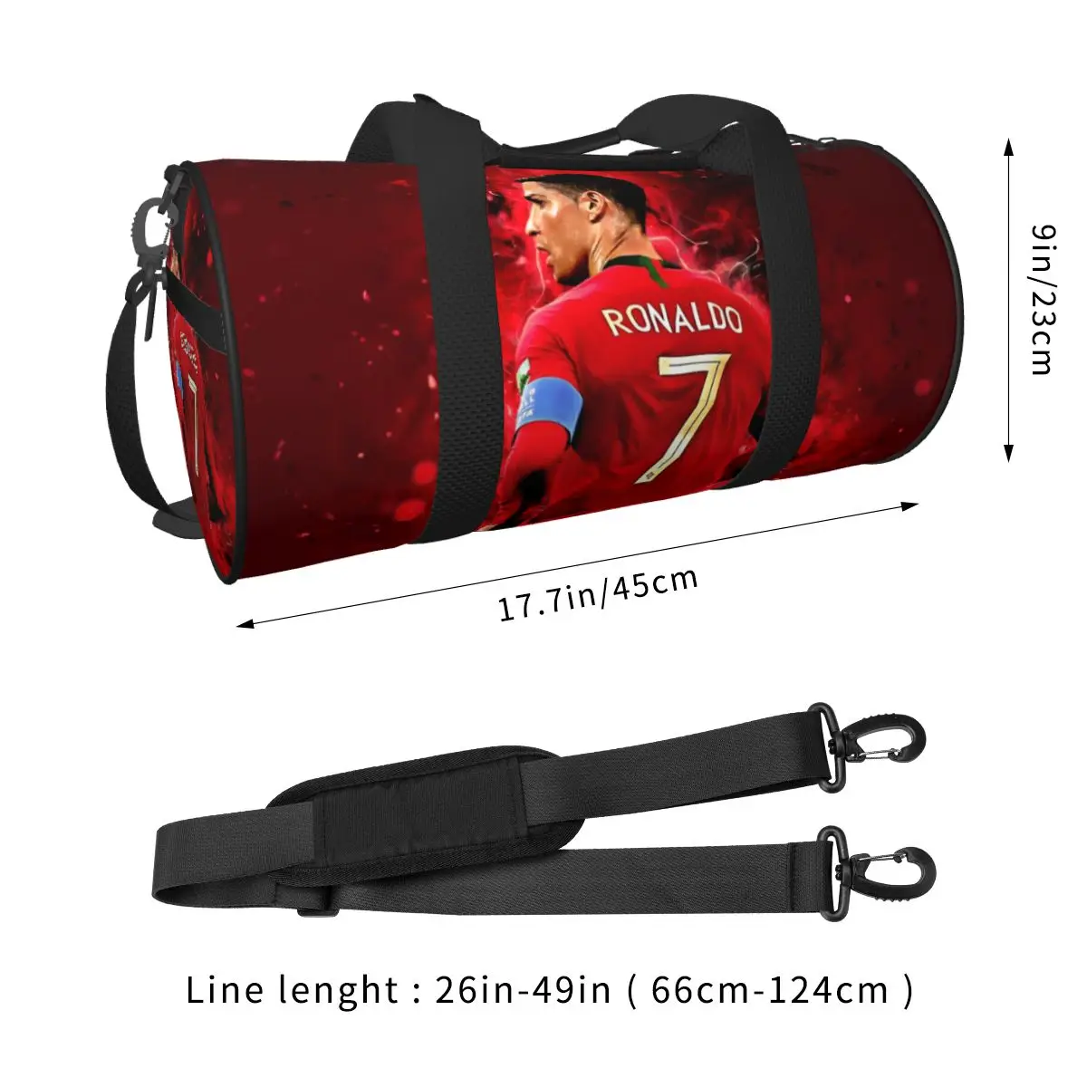 Cr7 bolsas de deporte para hombre, bolsa de gimnasio con diseño divertido de cristiano Ronaldoed, Oxford, Vintage, para viaje y Fitness