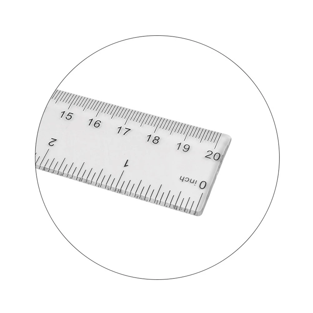 

6pcs Transparent Plastic Ruler Precision Scale Clear Measurement Tool Long Lasting Student School Office Use Gift Idea