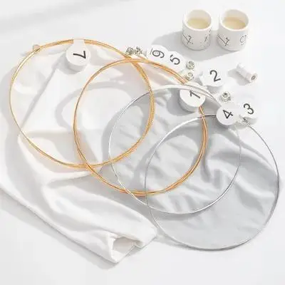

7pcs Premium Lyre Strings Replacement Steel Music Wire Durable Sturdy Resonant Sound Easy Replacement Full Set Practical String
