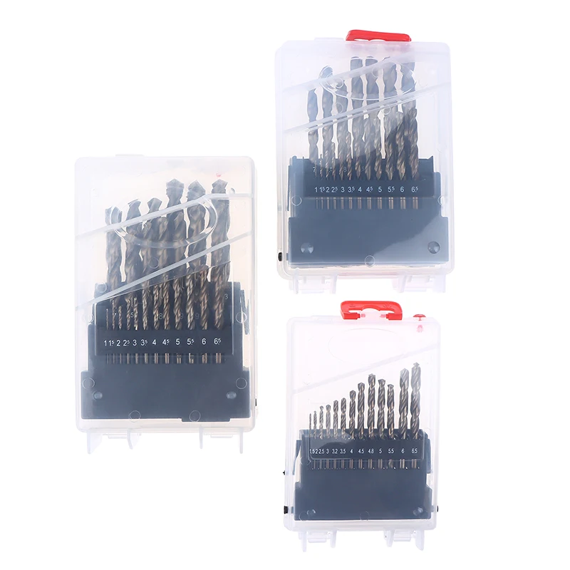 

Набор сверл из быстрорежущей стали HSS M35 с кобальтом, 13/19/25 шт., для сверления металла и нержавеющей стали