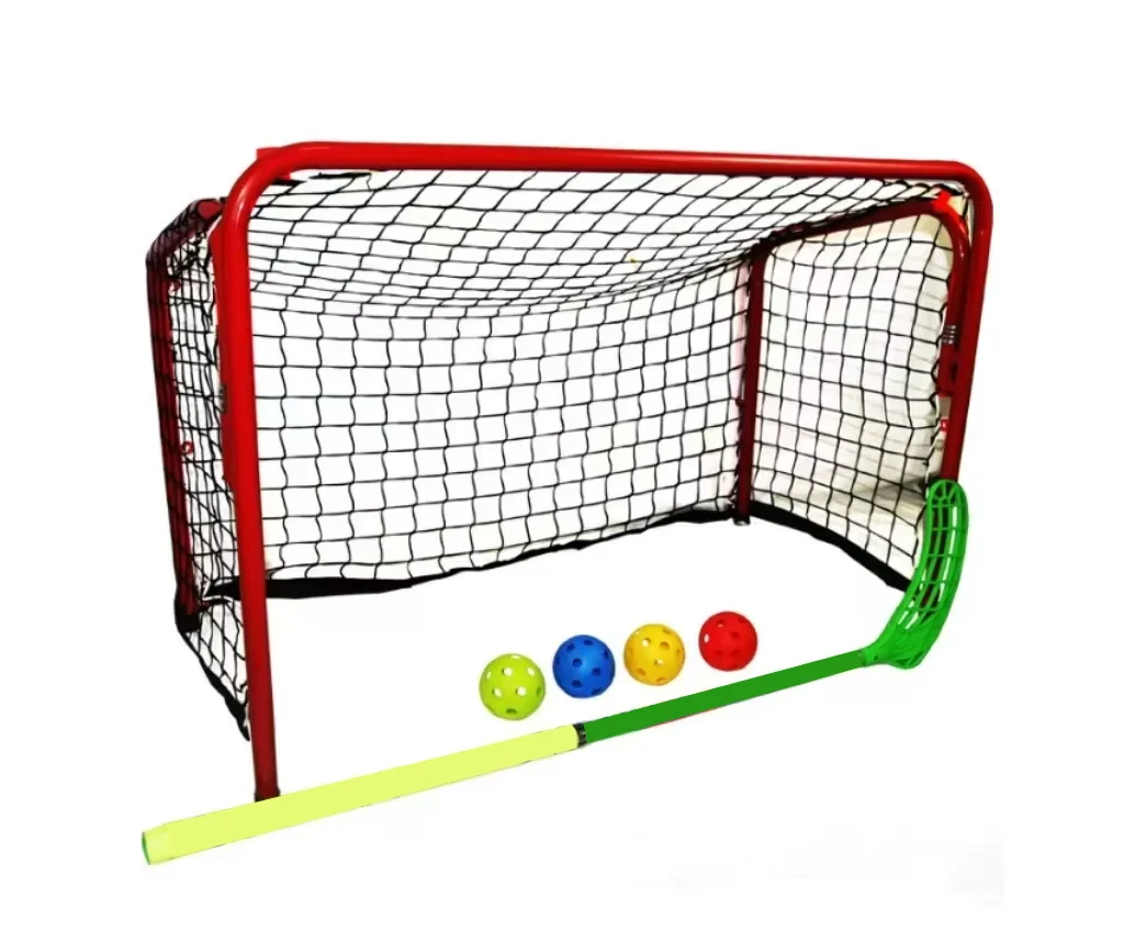 

Детская красная тренировочная настольная хоккейная сетка без сборки и удобные ворота для хранения с боковой сеткой