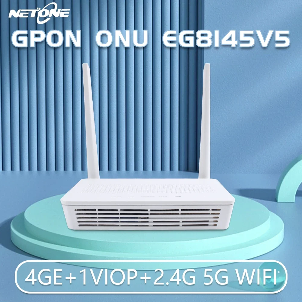 

NETONE EG8145V5 Оригинальный Новый GPON ONU APC UPC Gigabit 4GE VIOP двухдиапазонный 2,4G 5G WIFI ONT