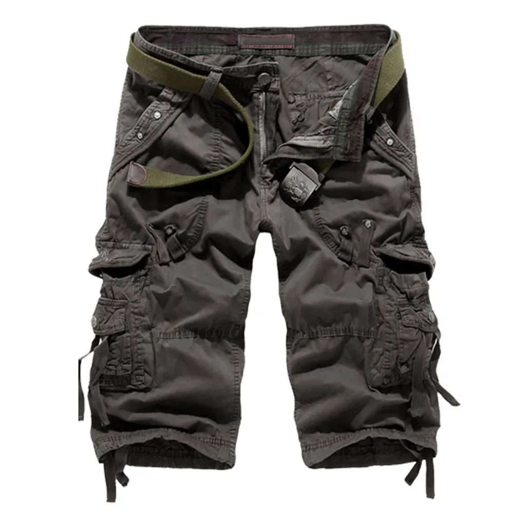 Half Pants Men Shorts 1pcs Army Camouflage Breathable Casual Mens Cargo Plus Size Pockets Soft Solid Color Summer