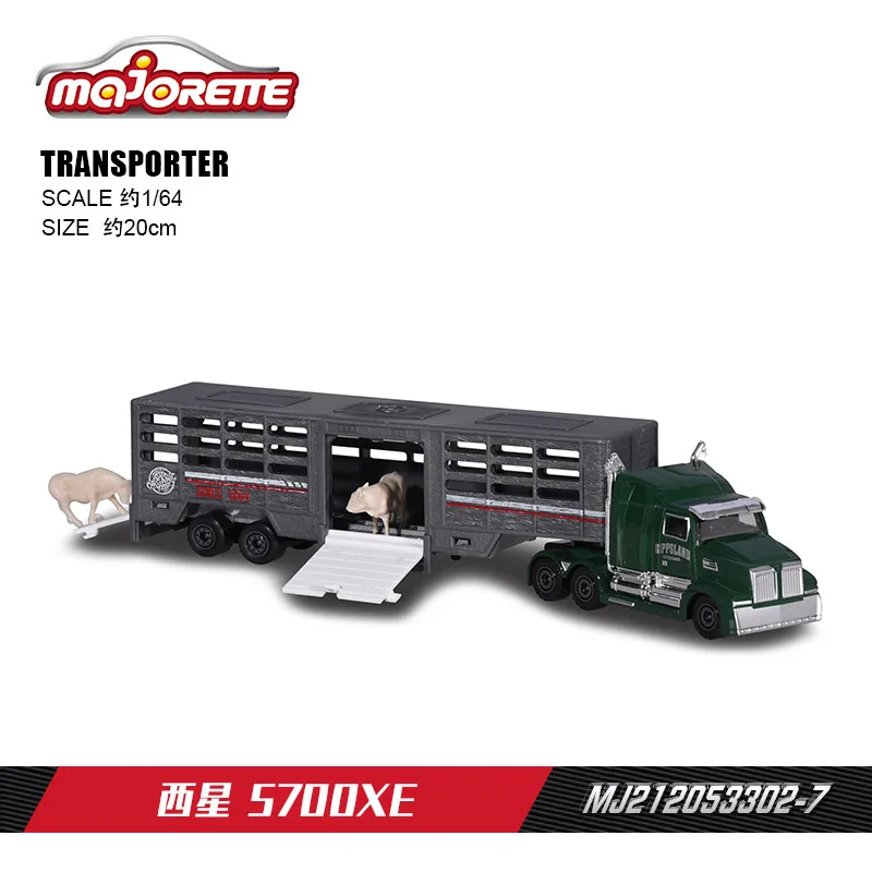 Majorette Transporter Cars benz ACTROS/MAN TGA XXL 1/87 Die-cast Model Collection Toy Vehicles