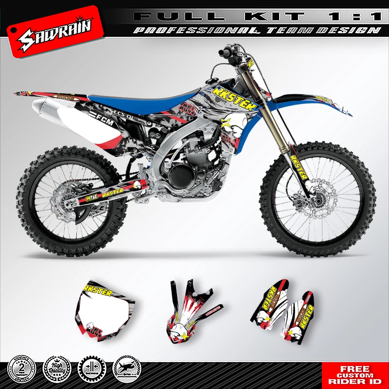 

Sawrain Motorcycle Sticker Custom Team Graphics Decals Kit For YAMAHA YZF450 2010 2011 2012 2013 009