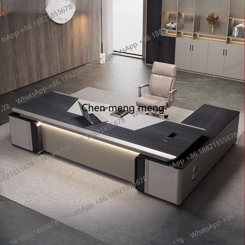 High Quality Designer Office Desk Filing Cabinets Computer Executive Office Desk Shelf Work Modern Wooden Bureau Furniture