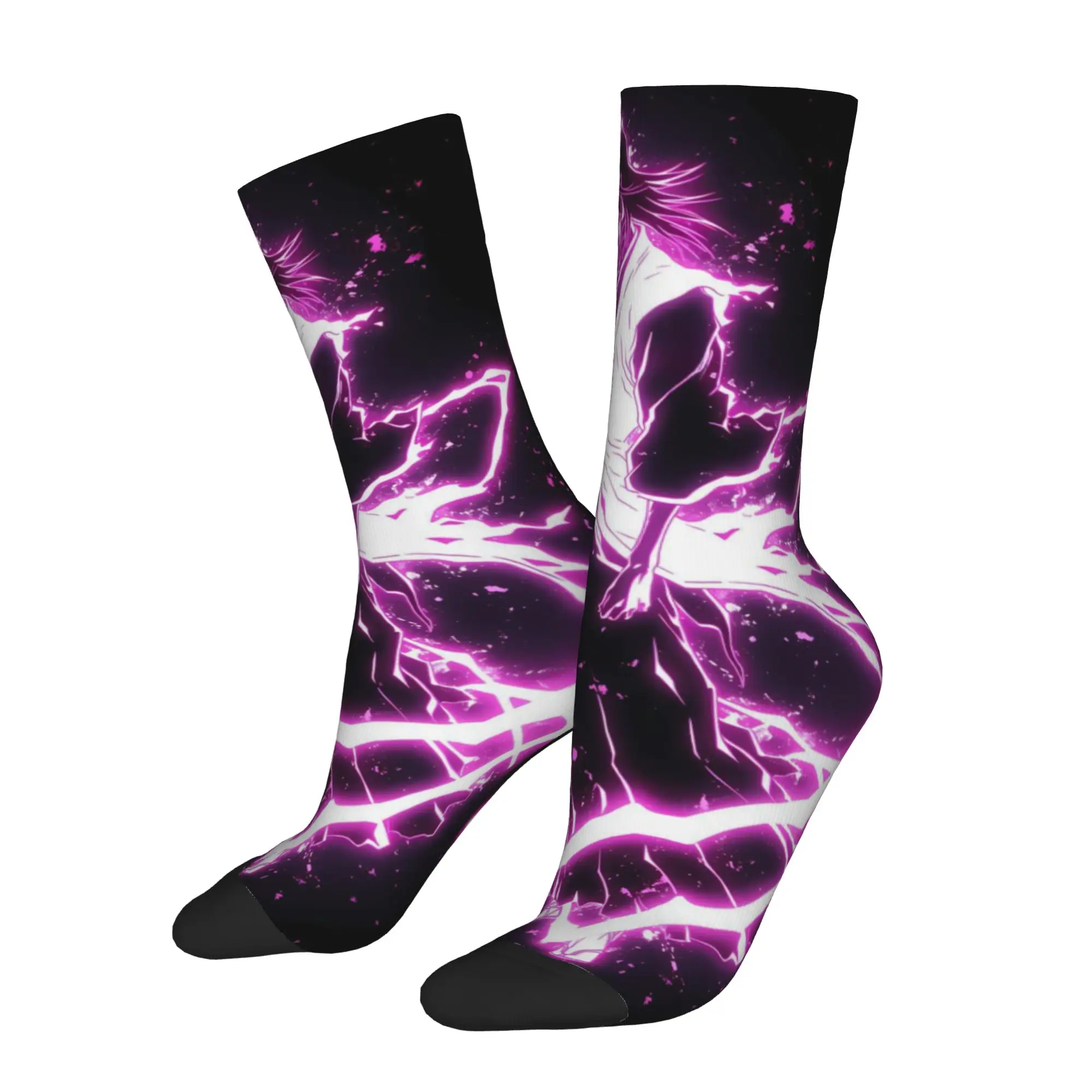 

1 Pair Funny Sock Bleach Byakuya Kuchiki (1) Hip Hop Seamless Pattern Printed Men Socks Casual Men's Socks