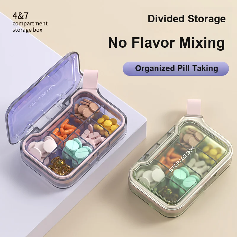 7-Day Weekly Mini Portable Pill Case, Medicine Organizer for Carrying Pills of Three Daily Meals