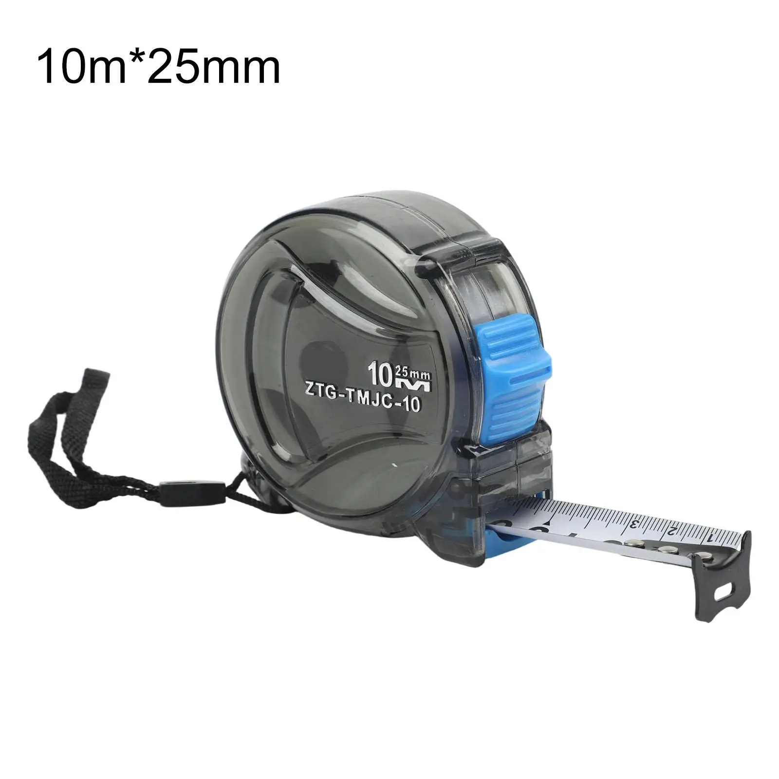 Transparent Case Steel Tape Measure with Cut Resistant Carbon Steel Blade for Reliable High Measurements on Worksites