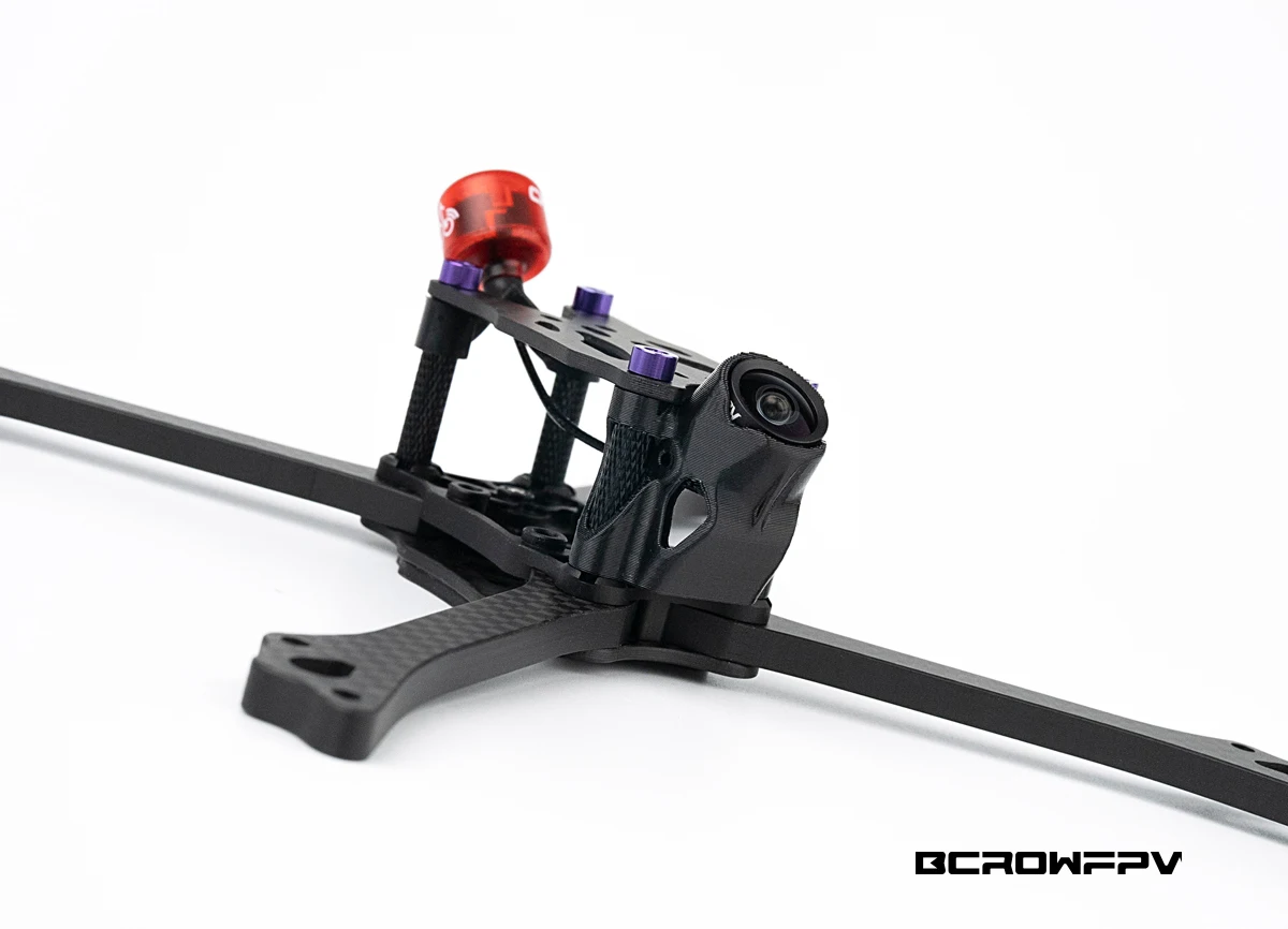 BCROWFPV PRO-V7 طقم إطارات طائرة السباق بدون طيار 2026 نموذج جديد، إطار كوادكوبتر من ألياف الكربون FPV لطائرة بدون طيار 5 بوصة ذاتية الصنع
