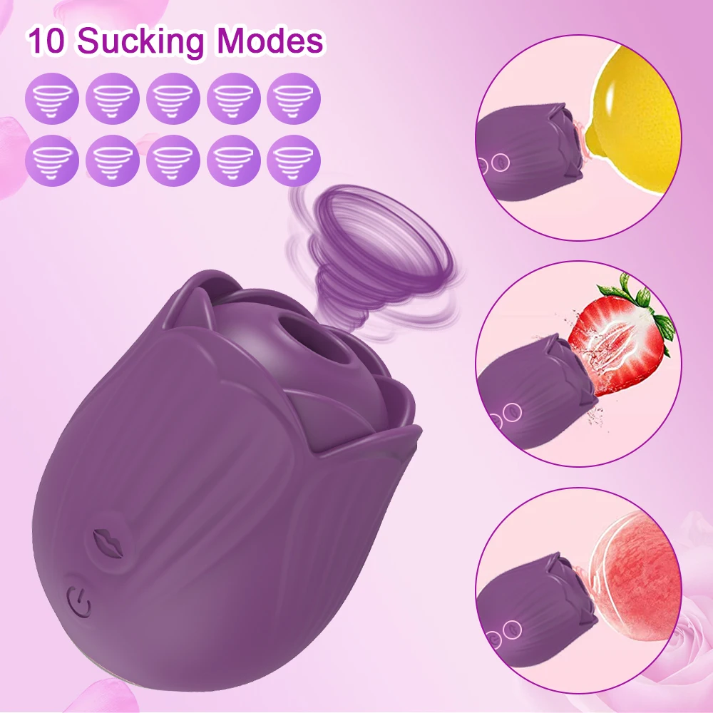 Sucking Rose-Toys Vibrator for Clitoris Women Vacuum Stimulator Oral Nipple Clit Sucker Sex Toys Goods for Female Adults