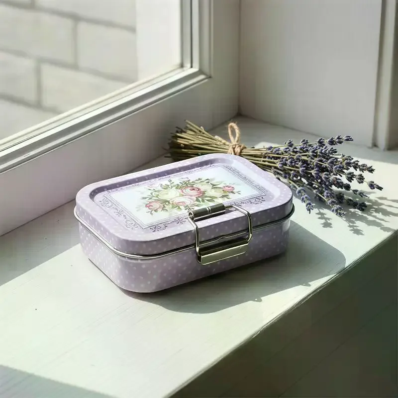 Food Storage With Dividers - Винтажная металлическая банка для хранения с