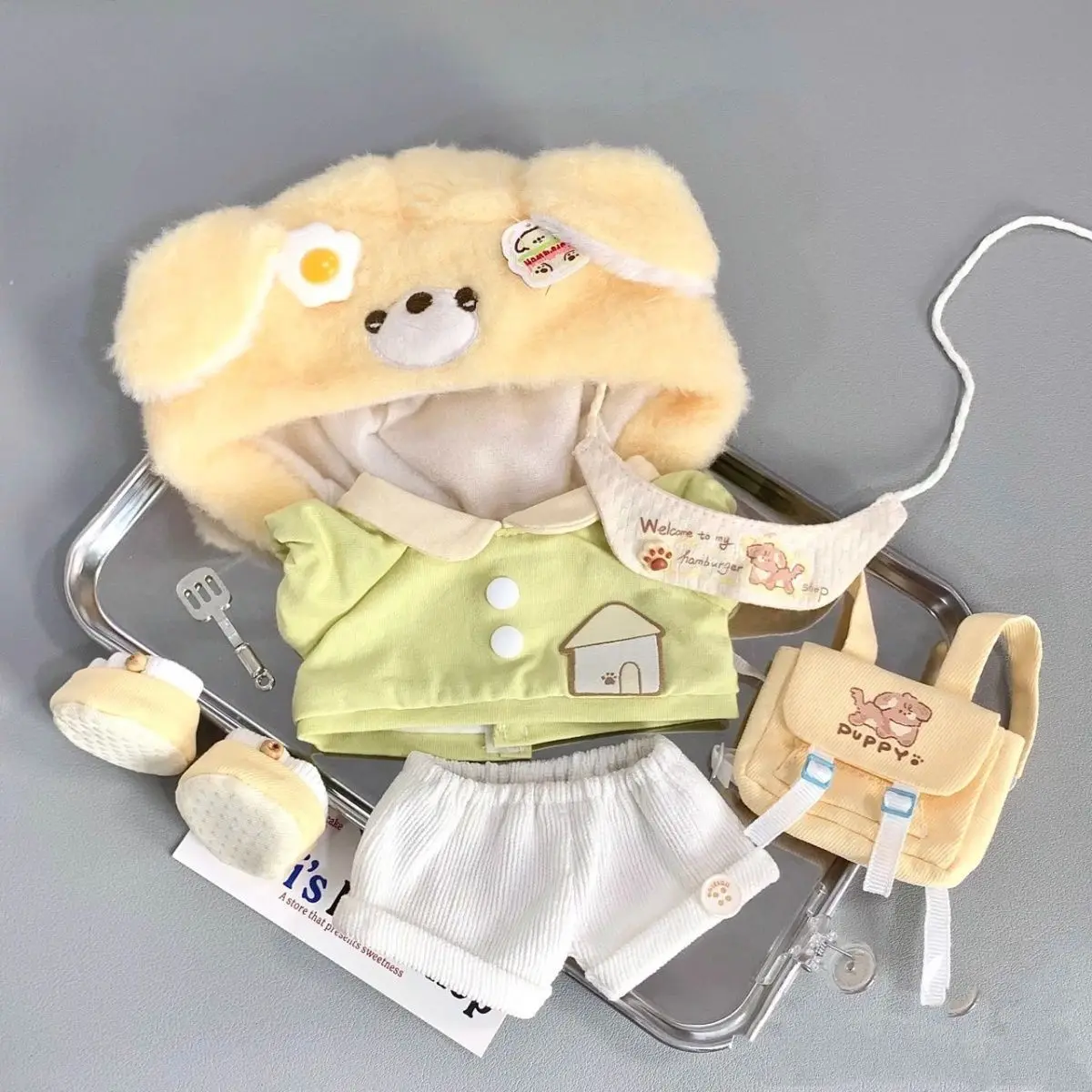 

Toy Doll Clothes Gift 20cm Sweet Dream Store Series Little Dog Fried Egg Pot Baby Clothes Cotton Doll DressUp Cute Doll Clothes