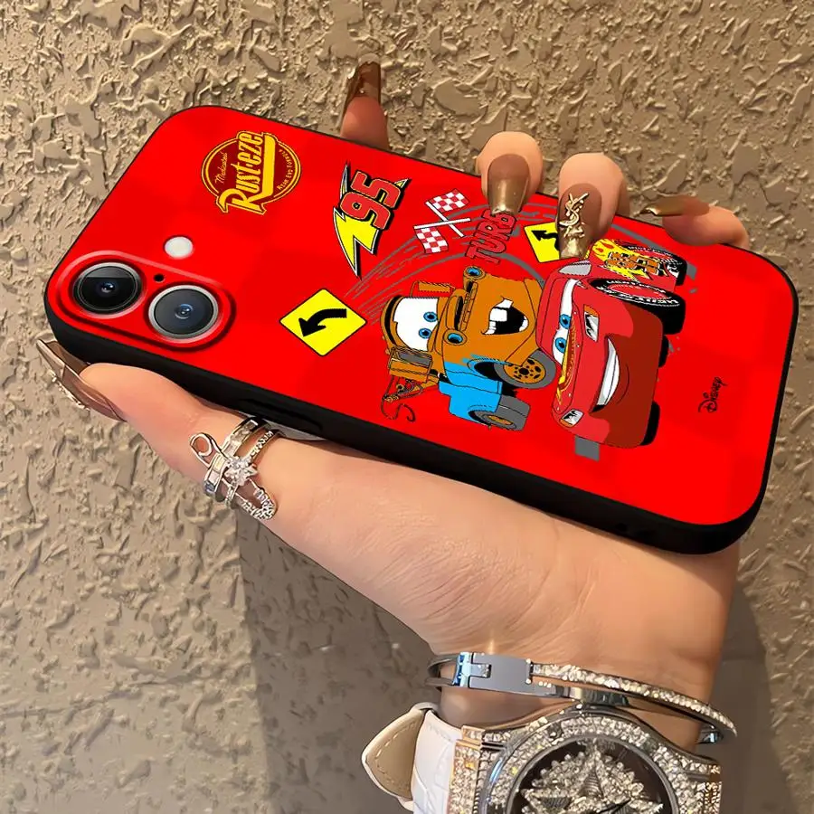 Case for iPhone 11 14 SE 12 17 16 Pro Max 17Air 7 8 X XS XR 15 Plus 13 Mini Soft Back Phone Cover Disney Lightning McQueen