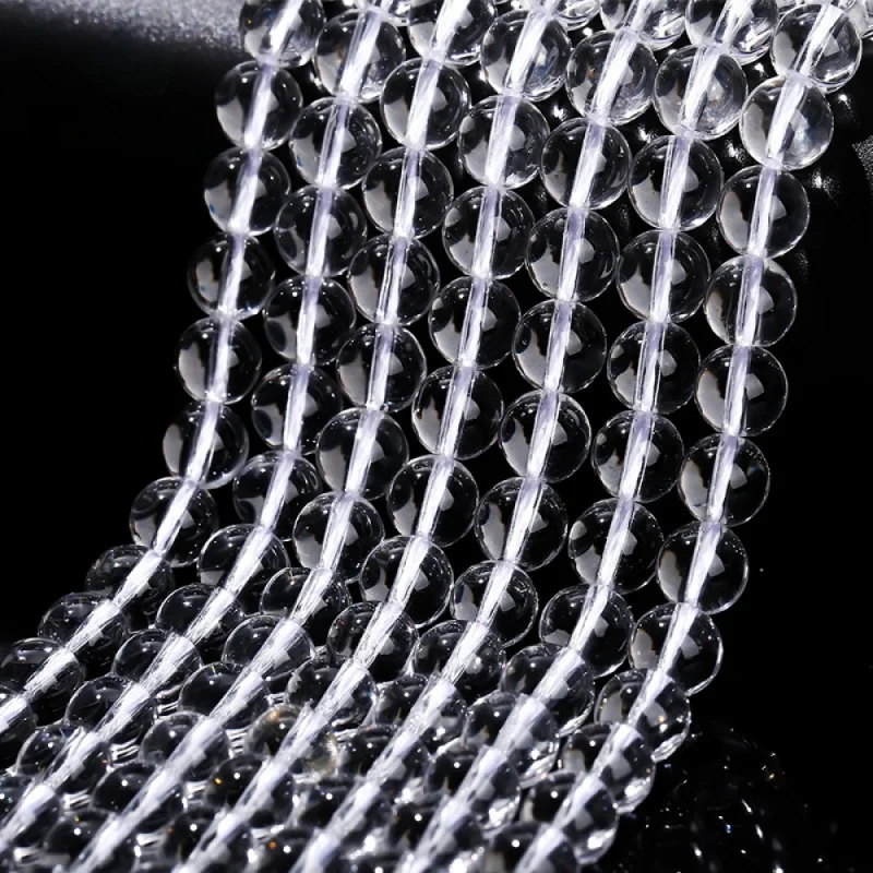 

Natural White Crystal Loose Beads DIY Jewelry Accessories Bracelet Round Beads Semi-Finished Products 6mm 60pcs