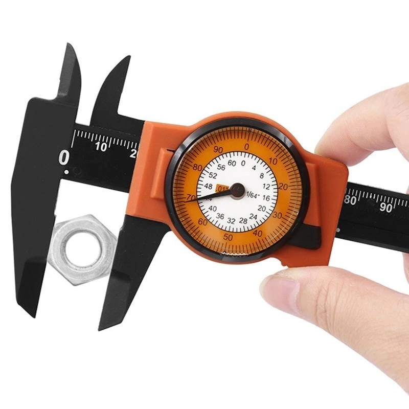 

652F 150MM Plastic Dial Vernier Caliper Ruler Vernier Caliper Gauge Professional Measuring Ruler Tool High Accuracy Measurer