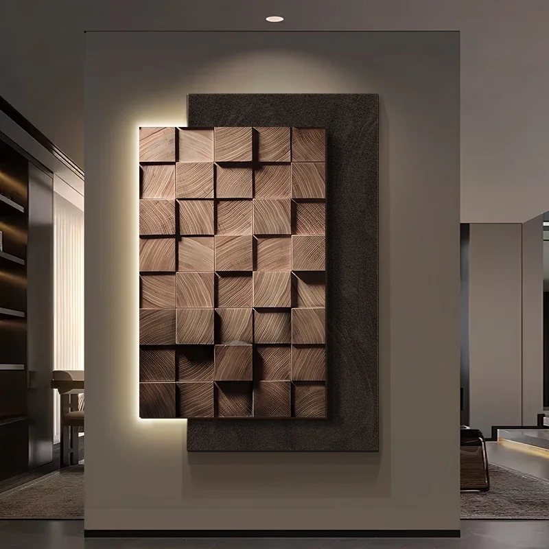 2025 Modern Simple Three-dimensional Geometric Mural Lamp Sandstone Painting Porch Decoration Wall Lamp High-grade Sense Living